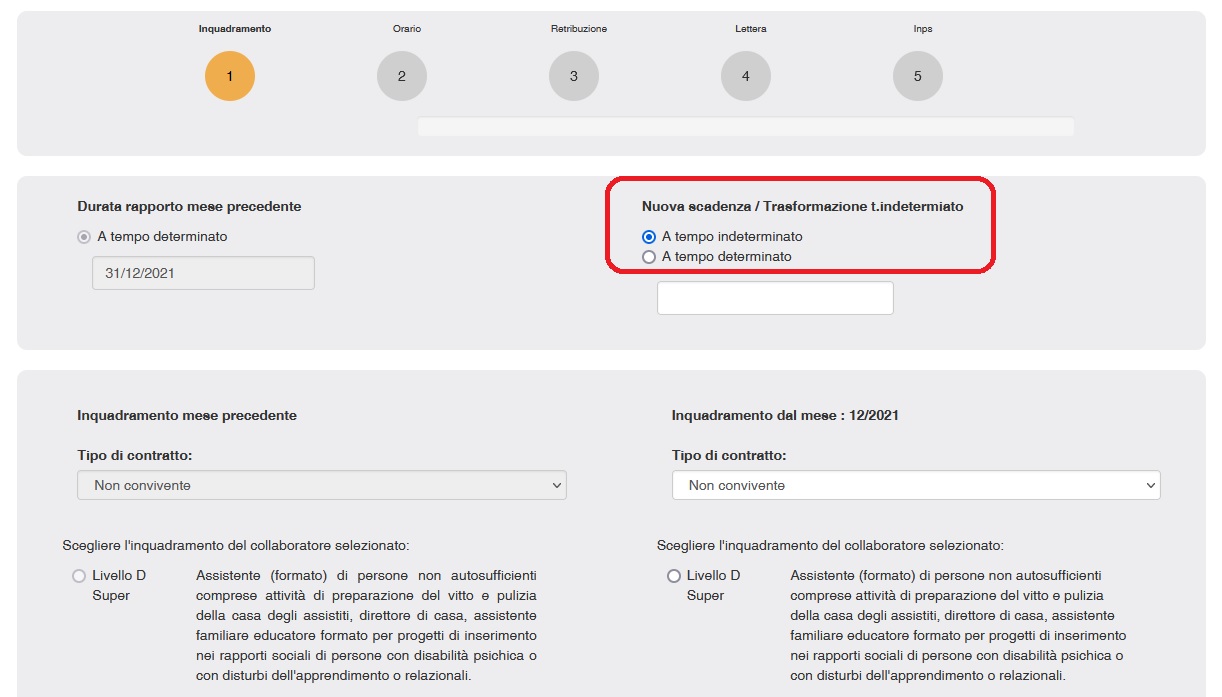 tempo indeterminato colf e badanti